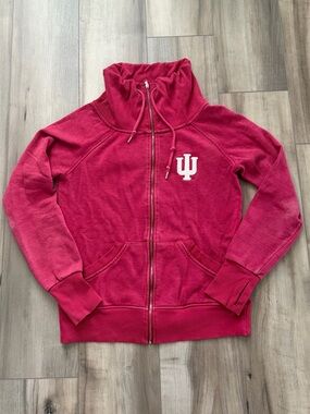 Colosseum IU Indiana University Women's Red Full-Zip Sweatshirt